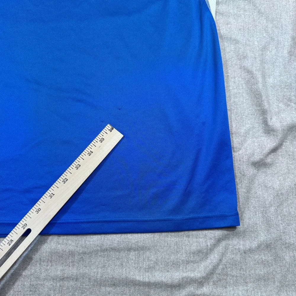 Adidas Shirt Mens‎ Extra Large Blue White Climalite Athletic Performance Tee XL